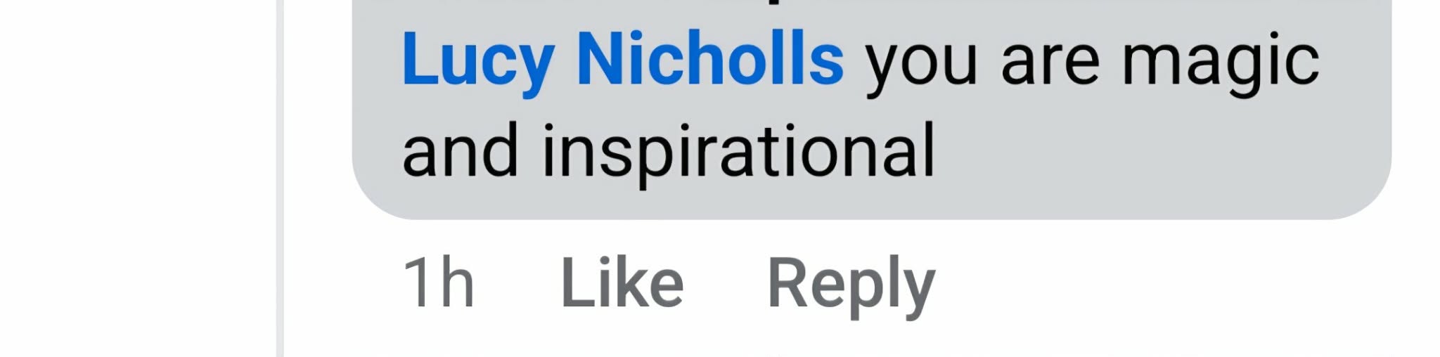 Client testimonial calling Lucy magic and inspirational